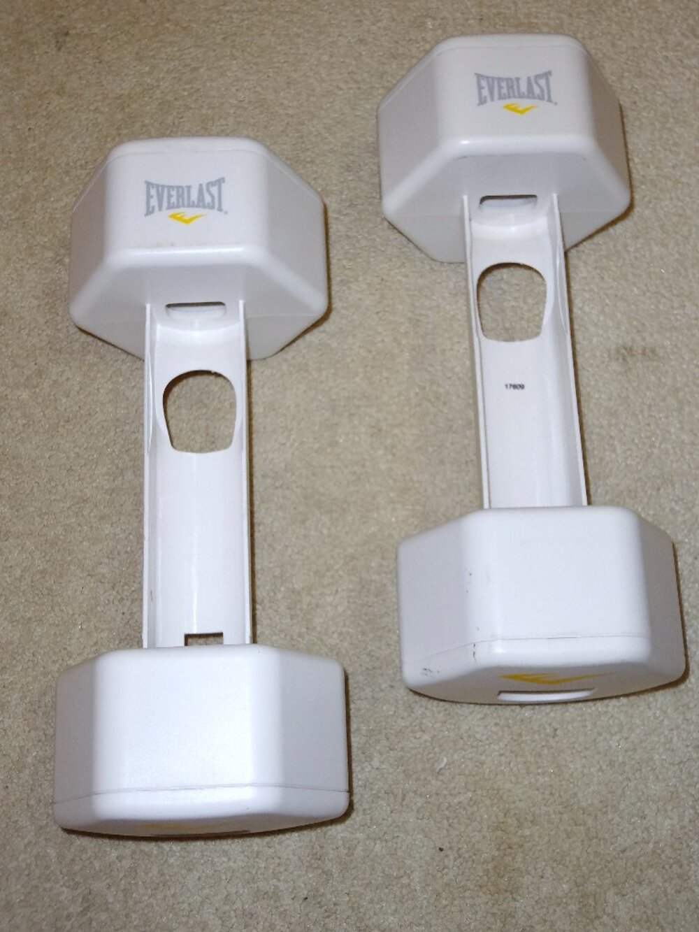 Set of 2 Everlast Marked Dumbbell Controller Handles Nintendo Wii